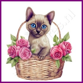 Diamond Painting Kitten in mand 06
