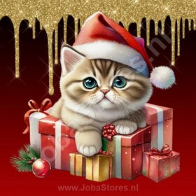 Diamond Painting Christmas Kitten 09