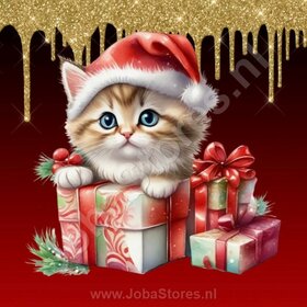 Diamond Painting Christmas Kitten 11