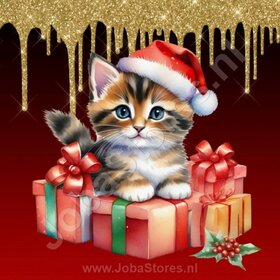 Diamond Painting Christmas Kitten 12