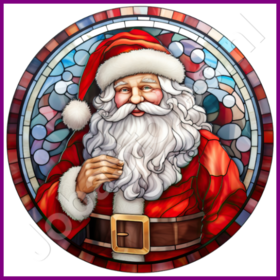 Diamond Painting Stained Glass Santa Claus 01