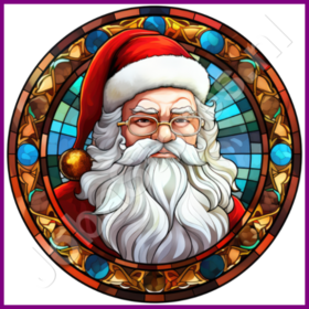 Diamond Painting Stained Glass Santa Claus 03