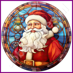 Diamond Painting Stained Glass Santa Claus 05