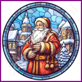 Diamond Painting Stained Glass Santa Claus 06