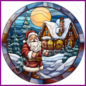 Diamond Painting Stained Glass Santa Claus 07