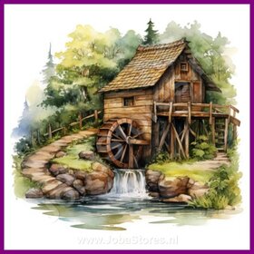 Diamond Painting Watermill 02