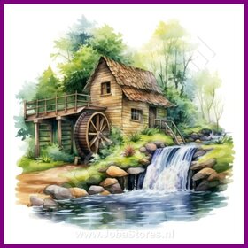 Diamond Painting Watermill 03