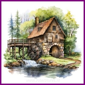 Diamond Painting Watermill 04