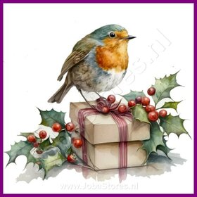 Diamond Painting Robin Christmas 04