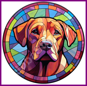 Diamond Painting Stained Glass Dog - Labrador Retriever 03
