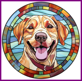Diamond Painting Stained Glass Dog - Labrador Retriever 04