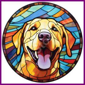 Diamond Painting Stained Glass Dog - Labrador Retriever 05