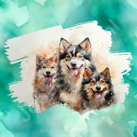 Diamond Painting Watercolor Dog - Alaska Malamute 03