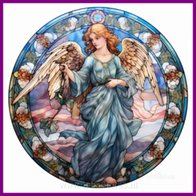 Diamond Painting Stained Glass Christmas Angel 01