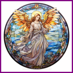 Diamond Painting Stained Glass Christmas Angel 02