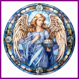 Diamond Painting Stained Glass Christmas Angel 05