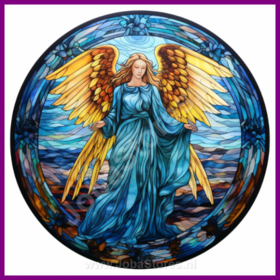 Diamond Painting Stained Glass Christmas Angel 06