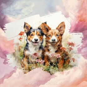 Diamond Painting Watercolor Dog - Basenji 02