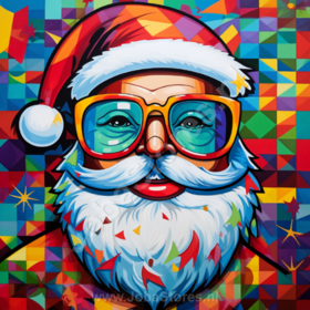 Diamond Painting Colorful Santa Claus 03