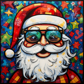Diamond Painting Colorful Santa Claus 04