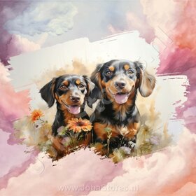 Diamond Painting Watercolor Dog - Bloodhound 01
