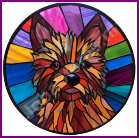 Diamond Painting Stained Glass Dog - Cairnterrier 01