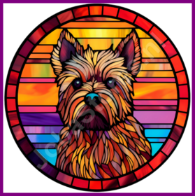 Diamond Painting Stained Glass Dog - Cairnterrier 04