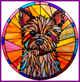 Diamond Painting Stained Glass Dog - Cairnterrier 05