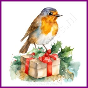 Diamond Painting Robin Christmas 08