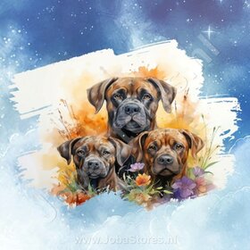 Diamond Painting Watercolor Dog - Bullmastiff 01