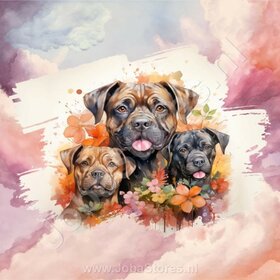Diamond Painting Watercolor Dog - Bullmastiff 02