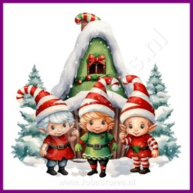 Diamond Painting Christmas Elves 07