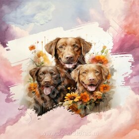 Diamond Painting Watercolor Dog - Chesapeake Bay Retriever 02
