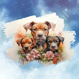 Diamond Painting Watercolor Dog - Boxer 02