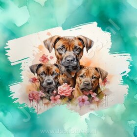 Diamond Painting Watercolor Dog - Boxer 03