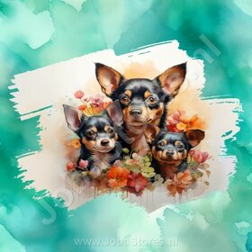 Diamond Painting Watercolor Dog - Chihuahua 02