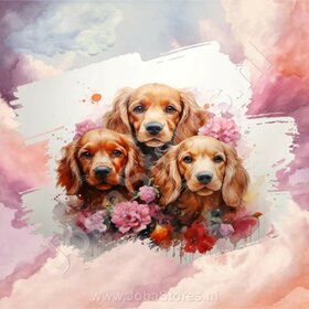 Diamond Painting Watercolor Dog - Cocker Spaniel 01