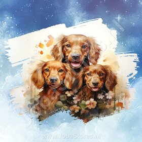 Diamond Painting Watercolor Dog - Cocker Spaniel 02