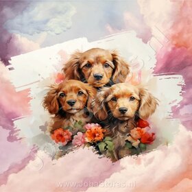 Diamond Painting Watercolor Dog - Cocker Spaniel 04