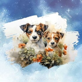 Diamond Painting Watercolor Dog - Jack Russell 03