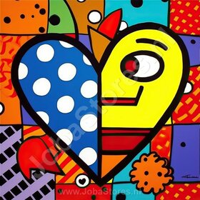 Diamond Painting Colorful Hearts 03