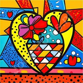 Diamond Painting Colorful Hearts 04