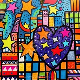 Diamond Painting Colorful Hearts 06