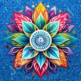 Diamond Painting Mandala Blue 01