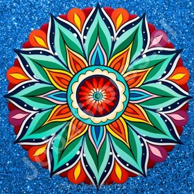 Diamond Painting Mandala Blue 03