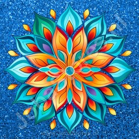Diamond Painting Mandala Blue 05