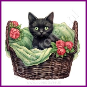 Diamond Painting Kitten in mand 10
