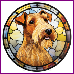 Diamond Painting Stained Glass Dog - Airedaleterrier 03
