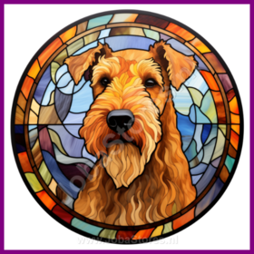 Diamond Painting Stained Glass Dog - Airedaleterrier 04