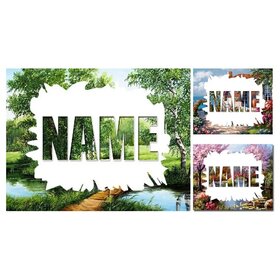 Diamond Painting nameplate with landscape (own name Diamond Painting)